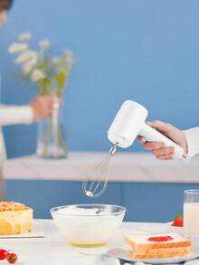 三速手持搅拌机 - USB充电，无线设计，不锈钢双搅拌棒，烘焙烹饪必备 - 彩色 - 查看 5