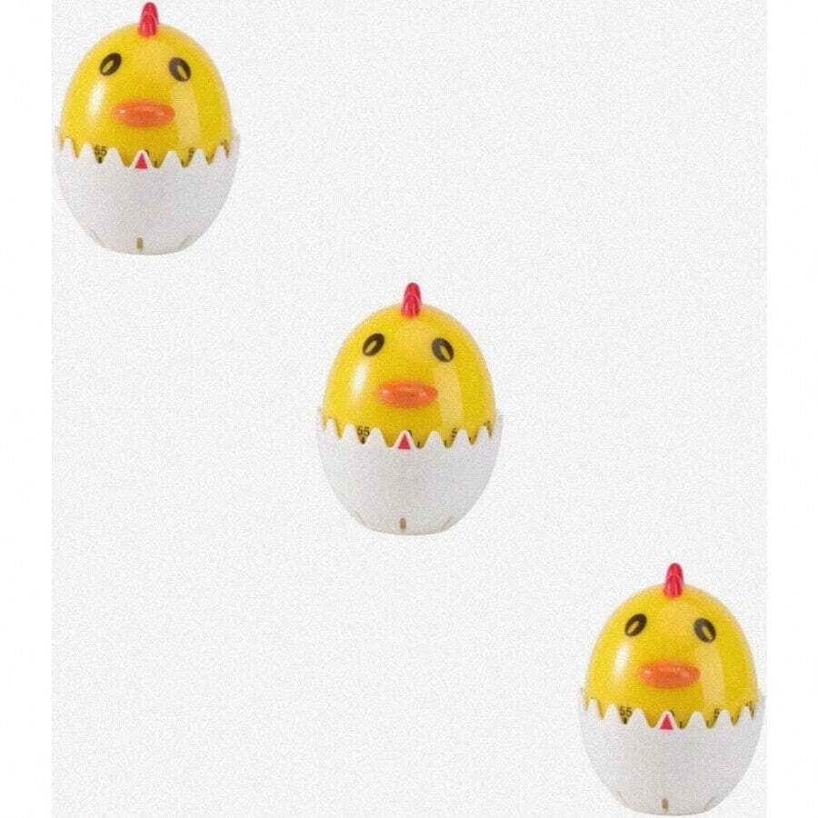 ULTECHNOVO 3 Piezas Temporizador de cáscara de Huevo mecánico Polluelo condujo Egg Timer Temporizador de Cuenta temporizadores de Cocina recordatorio de Cocina Metal Interior - 3 - Ver 1