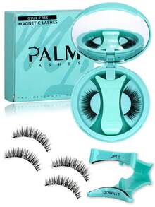 PALM LASHES 1 Pair Reusable Magnetic Eyelashes With Clip, No Glue Needed, Natural Look, Eyelash Curler Set, Easy To Apply And Remove By Hand - Natural Lashes - View 7