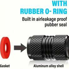 4pcs Aluminum Alloy Tire Valve Stem Caps, Universal Fit For Cars, Motorcycles, Bicycles, Anti-Rust And Dust Metal Valve Covers, Suitable For Multiple Vehicle Models - Large Cylinder - View 5