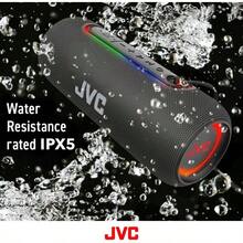 JVC - Altavoz inalámbrico portátil Iluminado con Salidas máximas de 20 W Sonido dinámico Bluetooth 5.0 Capacidad TWS USB-C IPX5 Entrada AUX hasta 5 Horas de duración de la batería - SPPA5BTG - Negro - - Ver 6