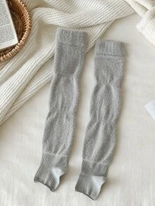 1/2/3/6 Đôi tất giữ ấm chân bằng lông cừu giả chồn cho nữ, chất liệu mềm mại, đa năng, thích hợp cho mùa thu/đông. - Nhiều màu - Xem 20