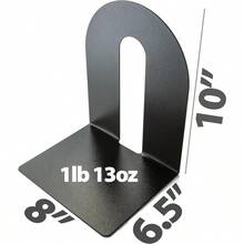 Officemate Bookends Heavy Weighted 10" Steel Black 93182 - coloresvariados - Ver 2