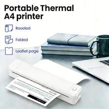 Máy in không mực Marklife A4 - Máy in nhiệt di động không dây dành cho du lịch, kèm cuộn giấy trắng A4, hỗ trợ in khổ Letter Mini, tương thích với điện thoại di động và máy tính xách tay, phù hợp với giấy gấp/cuộn/giấy xăm, thích hợp cho công việc, du lịch, văn phòng và gia đình. - Nhiều màu - Xem 13