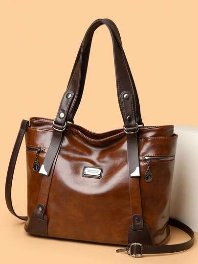 2026新款时尚休闲手提包 女士手提包 柔软皮革单肩包 女士复古大容量斜挎包