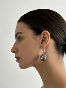 1 Pair Vintage Creativity Silver Color Inlaid Purple Stone Dangle Earring For Women Party Engagement Gift Earrings Jewelry - Earrings - View 3