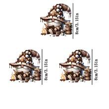 1个/2个/3个巧克力曲奇矮人图案热转印贴片，耐用持久的热转印贴纸，适用于DIY T恤、卫衣、牛仔裤、连帽衫、背包、夹克、手提包、枕头等。 - 彩色 - 查看 3