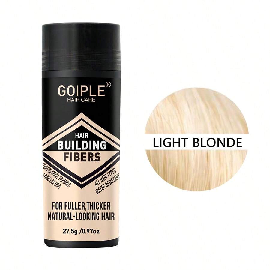 Goiple Professional Hair Building Fibers & Styling Kit,3-In-1 Formula For Instantly Fuller, Thicker Hair & Beard – Natural - Looking Hair Loss Concealer, Pump Applicator Tools –For Thinning Hair, Bald Spots, Hairline Enhancement & Quick Volumizing Styling - 淺金 1pc/0.97oz - 查看 1