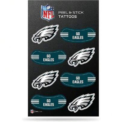 Philadelphia Eagles Peel and Stick Tattoos,37071339