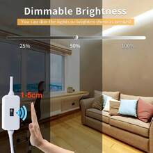 LQHZMYY 1pc USB-COB LED Light Strip With Gesture Control And Dimmable Lighting - Self-Adhesive Flexible White Light Bar For Cabinet, Under Cabinet, Bathroom, Closet - Easy Install Sensor Light (DC5V USB Input), Suitable For Daily Use And Holiday Lighting Such As Christmas, Halloween - 彩色 - 查看 8