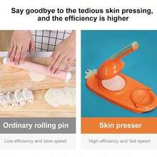 Khuôn làm bánh bao 2 trong 1 bền chắc và dễ sử dụng - Khuôn ép thủ công tự làm, dụng cụ niêm phong bánh bao, dễ dàng làm bánh bao và bánh bắp hoàn hảo, dụng cụ làm bánh bao lý tưởng tại nhà cho các dịp lễ và họp mặt gia đình. - Nhiều màu - Xem 4