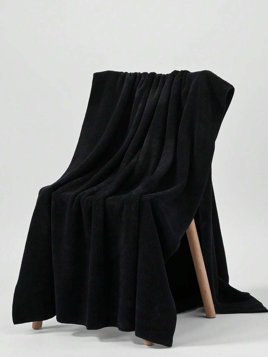 1条/2条超大浴巾 100*200厘米 沙滩巾，黑色，简约纯色，菠萝格纹工艺，超细纤维，加大尺寸70*150厘米或厨房面巾/手巾 34*75厘米，男女成人均适用，速干，柔软舒适，四季皆宜，适用于浴室、酒店、健身房、旅游、派对、节日礼物、户外露营、海滩、理发店、美容院等场所，是理想的海滩礼品。