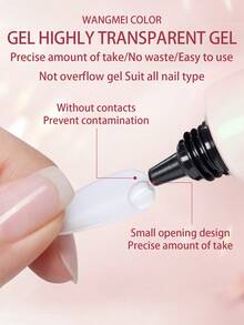 3pcs New Upgraded Quick-Drying 15g No-UV Nail Gel, Suitable For Press-On Nail Stickers, No UV Lamp Needed, Long-Lasting, Ideal For Valentine's Day Nail Art Design - 15g - 查看 4