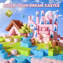 48/127/214pcsMagnetic Building Blocks - Cubes Construction Toys, STEM Sensory Toys,Magnetic Cubes Stacking Set For Boys & Girls Ages 3+, Educational Magnetic Tiles To Develop STEM Skills & Creativity, Great For Parent-Child Interaction, Birthday & Holiday Gifts - 彩色 - 查看 2