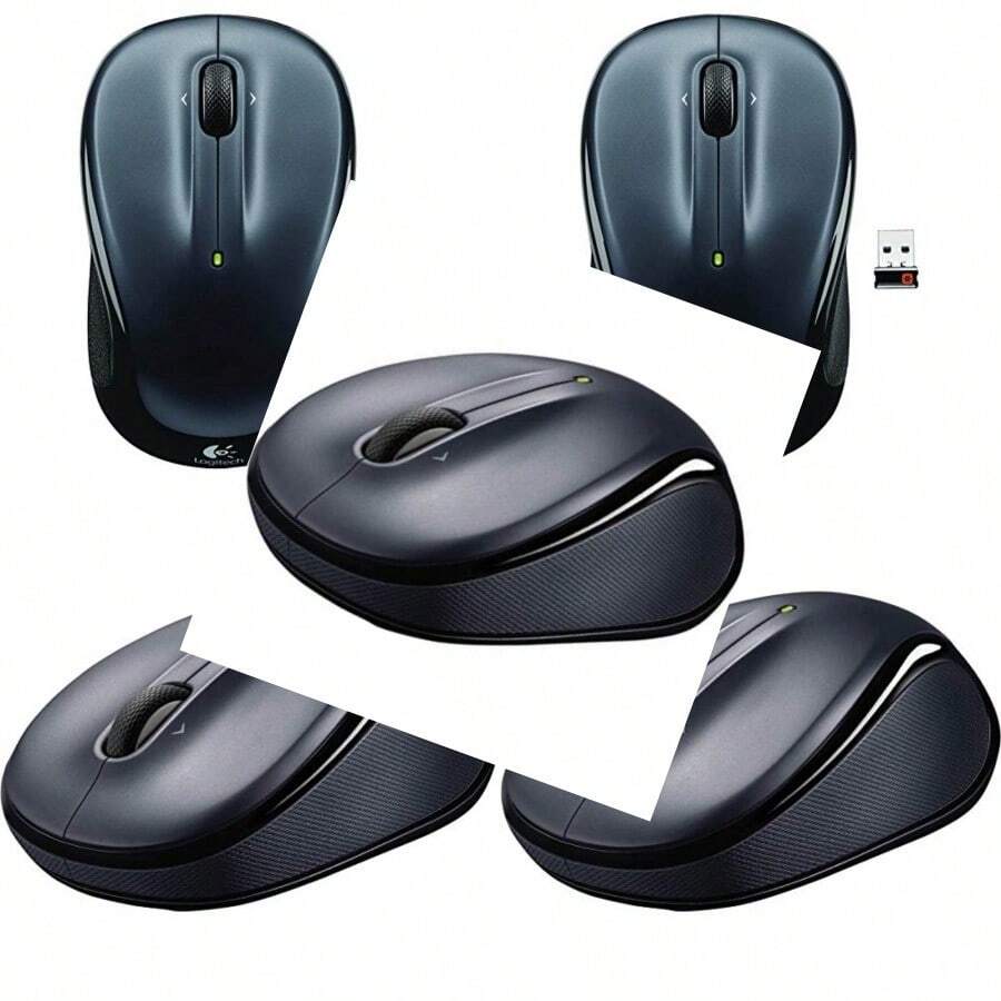 M325 ra RF inalámbrico Óptico 1000 DPI  Gris - Ratón Ambidextro Óptico RF inalámbrico 1000 DPI  Gris-0002 - Grisnegro - Ver 1