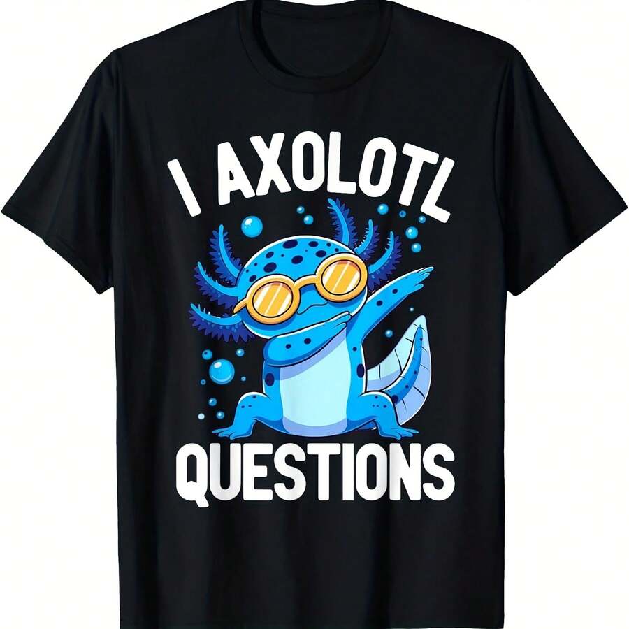 Preguntas de Axolot Camiseta con capucha - Negro - Ver 1