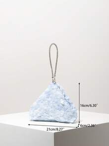 Ví mini, Túi dự tiệc cưới, Túi đính sequin, Túi váy dạ hội, Phụ kiện váy dạ hội, Túi độc đáo, Đồ dùng đám cưới, Quà tặng cho nữ, Túi Giáng sinh, Túi Ngày Valentine (Mẫu ngẫu nhiên) - Màu xanh nhạt - Xem 8