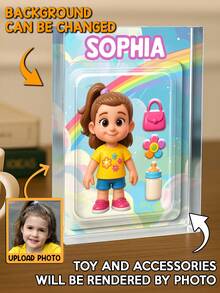 Customized 2D Character Acrylic Plaque Art Gift, Personalized Acrylic Plaque Gift For Family, Friends, Pets - As Shown - View 2