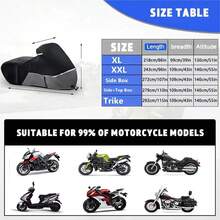 Motorcycle Cover, Motorbike Cover Waterproof For Touring Models, Road King, Indoor & Outdoor Storage With Anti-Theft Buckle - Motorcycle Cover - View 2