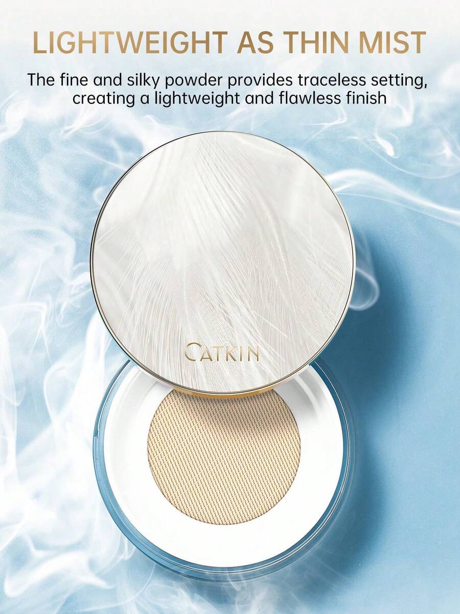 CATKIN Luxurious Loose Powder, 15g, Silky And Lightweight, Soft Focus Flawless, Smooths Skin, Effectively Covers Pores And Fine Lines, Vegan Formula, Natural Neutral Shade, CO2 Satin Beige - C02 SATIN BEIGE - 查看 1