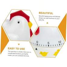 Cabilock 5 Piezas Temporizador de Cocina recordatorio de de cocción temporizadores de Cocina gallina Egg Timer de horneado mecanico es de Pollo - coloressurtidos - Ver 6