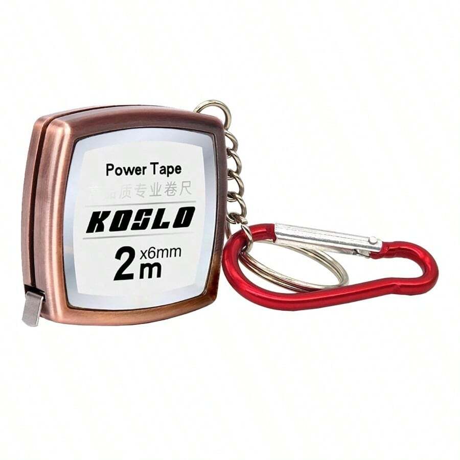 Cinta Metrica Corporal Cinta de Medir Antropometrica Cinta Metrica Digital Mini cinta métrica 2m Llavero Pequeña cinta métrica de acero Regalo portátil Lindo Bronce 2M - Bronce2M - Ver 1