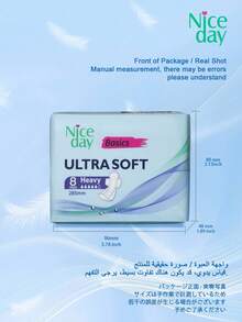Niceday 32pcs 285mm Super Soft Sanitary Pads, Daily Liners, Overnight Ultra-Thin Menstrual Pads, Super Breathable Period Care Pads, Absorb Heavy Flow, Keep Intimate Area Dry And Itch-Free