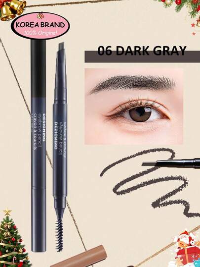 The Face Shop FMGT Eyebrow Pencil, 06 Deep Gray, Long-Lasting Smudge-Proof Formula, High Pigmentation, Easy To Apply, All-Day Wear, Korean Cosmetics, K-Beauty, Korean Makeup Gift, 0.3g/0.01oz