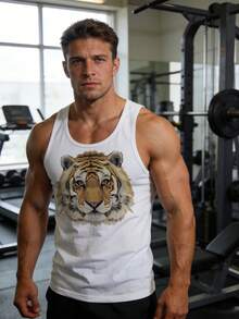 1pc Realistic Ferocious Tiger Head Iron-On Transfer - DIY Heat Transfer Sticker For Clothes, T-Shirts, Pants, Backpack, Pillow With Hot Stamping Effect - Easy To Apply And Durable - Multicolor - View 1