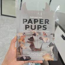 50pcs Minimalist Origami Animal Figurines Set - Cat & Dog Origami Crafts Kit, High-Definition Printing On Thick Paper, Easy Folding Without Tools, Suitable For Teens And Adults, Ideal Desktop Decor, Bookshelf Ornament, And Handmade Gift For Cat Lovers