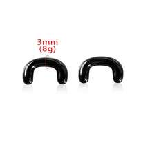 2 chiếc khuyên mũi hình móng ngựa chữ U bằng thủy tinh Pyrex cỡ 8G-16G, dụng cụ nong lỗ mũi, khuyên vách ngăn mũi, khuyên giữ lỗ xỏ, trang sức cơ thể trong suốt, vô hình, unisex. - 2103 - Xem 16