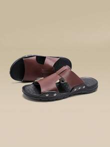 男士轻便软底防滑耐磨舒适平底凉鞋，夏季百搭沙滩拖鞋