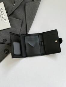 Women's PU Leather Letter-Print Short Wallet, Multi-Card Slots Large Capacity Tri-Fold Compact Wallet, Perfect Gift For Girls And Office Ladies For Commuting, Travel, Birthday - Fashion Portable Mini Wallet / Coin Purse