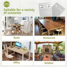 6Pcs Stainless Steel Metal Straight Brackets With Screws Repairing Mending Plate For Wood Furniture Easy To Install