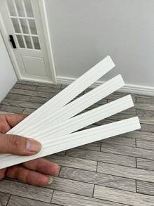 Dollhouse Plastic Baseboard Corner Trim Non-Wood Decorative Molding For Miniature House Wall-Floor Gap Sealing - Sharp Edges & Realistic Texture - Multicolor - View 8