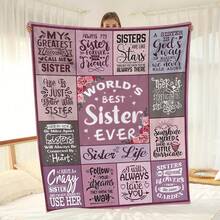 Heartfelt Sister's Gift,Modern Style, Versatile,Super Soft Flannel Printed 3D Blanket, As Birthday Gifts, Family, Wedding, Souvenir Blankets, Polyester Blankets Suitable For All Seasons, Washable, Machine Washable, Lightweight, Breathable, Comfortable, Warm, Unique, 280gsm For Him, Her Personalized Ideal Gifts For Her,Perfect Nap, Camping, Travel, Home, Daily Life, Office Decoration, Birthday, Anniversary, Valentine's Day, Thanksgiving, Christmas, Halloween, Wedding, New Year Gifts ,Sofa,Bed,Car,Bedroom,Living Room,Office,  Outdoor Camping, Beach,Wall Decoration - Nhiều màu 20 - Xem 1