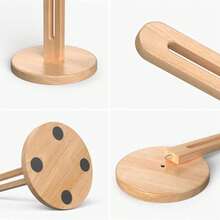 CHAUNCEY HOME Wooden Paper Towel Holder Stand - Kitchen Paper Hanger Rack Bathroom Towel Roll Stand Organizer Simply Standing Countertop Paper Roll Holder, WPTH - ColorI - View 4