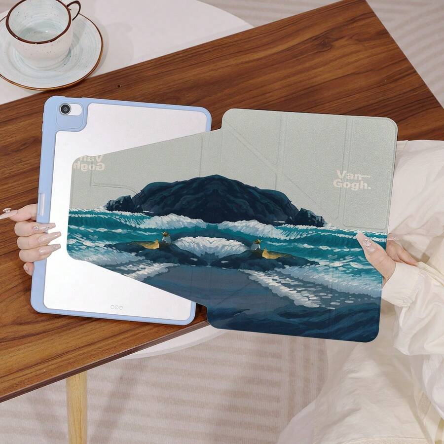 Y型折叠支架，高清UV印刷，360°旋转iPad保护壳，适用于iPad 11（2025款）、iPad Air 11/13（2025款M3）、iPad Air（M2）（11/13英寸）、iPad Air 4/5/6（10.9英寸）、iPad Pro（11英寸）、iPad Pro（12.9英寸）、iPad（10.2英寸）、iPad（第九代/第十代）、iPad 10.9/Air 5/Air 4（10.9英寸）、iPad Pro（2018款11英寸）、iPad Pro（20/21/22款11英寸）等。 - 彩色 - 查看 1