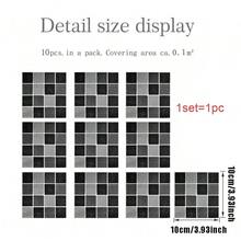 1/100 miếng dán gạch mosaic 3D PVC, giấy dán tường mosaic tự dính, chống ẩm, chống dầu, dễ lau chùi, thích hợp trang trí phòng khách, phòng ngủ, nhà bếp, phòng tắm, văn phòng, dùng để trang trí nhà cửa, làm mới không gian sống, làm quà tặng trang trí nhà cửa, quà sinh nhật, quà tốt nghiệp. - Nhiều màu - Xem 16