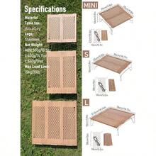 iClimb - Mini mesa plegable individual ultraligera compacta para mochileros camping senderismo playa picnic naturaleza - Mini - Natural - Ver 5