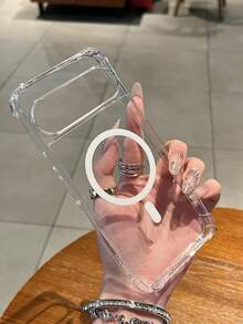 Transparent Magnetic Wireless Charging Protective Hard Case, Compatible With Pixel 9 Pro XL 10 9 8 7 Pro 10A 9A 8A 7A 5G, Clear Back Cover - Clear - View 3