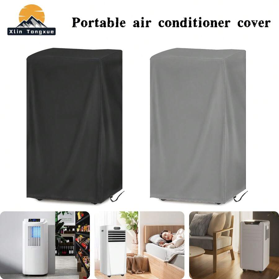 Portable Air Conditioner Cover, Mobile Air Conditioner Protective Case, Featuring Waterproof, Dustproof And Sun-Protective Properties, With Drawstring Closure At The Base. Suitable For Most Portable Air Conditioner Brands Including BLACK And DECKER, SereneLife, Dreo, ShincoZAFRO, Whynter And . Constructed From 300D Oxford Fabric (Cover Body Only). Women's Day, Travel Essentials, Wedding Favors, Y2k, Bedroom, Car Accessories Women, Kitchen Decor,Kitchen Decor,Household Items - Black - View 1