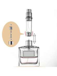 1 pieza Atomizador mini portátil lujoso y elegante, con diseño de llenado por la parte inferior, botella de spray de perfume recargable, botella de perfume de viaje recargable, tus necesidades de viaje y negocios - Multicolor - Ver 9