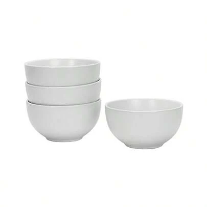 by Crown Baccara - Juego de 4 Platos Hondos Bowls o Cuencos de Cerámica