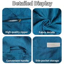 Multi-Color Options, Outdoor Slouchy Sofa Chair, Casual Sofa Bean Bag Cover With Side Pocket & Handle Design, Convenient For Storing Small Items, Easy To Carry And Place On Beach/Patio, Allowing You To Relax And Enjoy The Sunshine