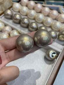 1 par o set de 5 colores de pendientes de perla minimalistas, artísticos y elegantes para mujeres, adecuados para fiestas de Año Nuevo, cenas formales, uso diario, bodas y otras ocasiones - Multicolor - Ver 16