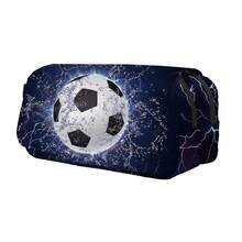 Unisex Pencil Case, Double-Sided Pattern Pencil Box, Large Capacity Wallet Card Holder, Pencil Case With Compartments, Suitable For Students, Back To School Gift - Multicolor - View 2