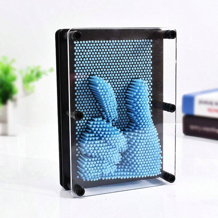 3D Magic Pin Art - Handprint Sculpture & Stress Relief Toy | Creative Fidget Sensory Toy For People | Perfect Christmas, Birthday Party Favor &Tk Viral Gift - Màu xanh lam - Xem 1