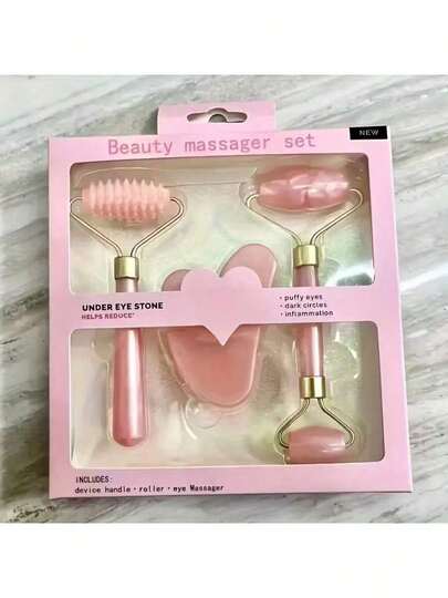 3PCS Resin Facial Massager Massage Roller For Face Body Neck Eyes Guasha Scraping Board Anti-Wrinkle Beauty Skin Care Tools