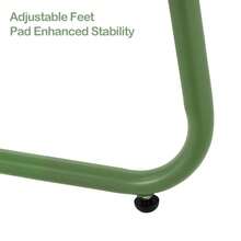 45cm runder Metall-Seitentisch, Couchtisch auf Terrasse im Freien, Pulverlack, modernes minimalistisches Design - Grün - Übersicht 6